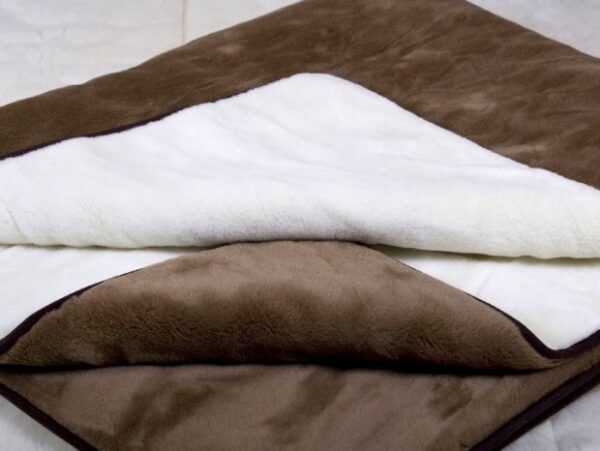 0164 Kołdra z wełny Camel Ciemny + Kaszmir Gładki 160x200
