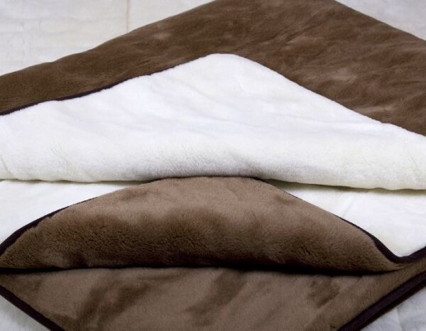 0164 Kołdra z wełny Camel Ciemny + Kaszmir Gładki 240x200