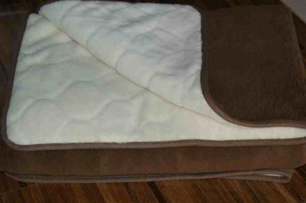Kołdra z wełny Camel Ciemny + Kaszmir Caro 180x200