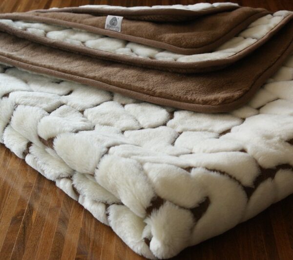 Kołdra z wełny Camel Ciemny + Kaszmir Żyrafa 140x200