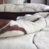0323 Pościel z wełny Camel Ciemny + Kaszmir Luna 140x200 + Podkład wełniany