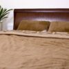 0409 Pościel wełniana Camel z wełny wielbłądziej Ciemna Greka 160x200 + Podkład wełniany