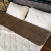 0476 Pościel z wełny Camel Ciemny + Kaszmir Wytłaczany 180x200 stan magazynowy 3 sztuki