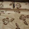 0516 Pościel z wełny Camel Jasny + Kaszmir Róża Brąz 160x200
