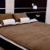 Pościel z wełny Camel Ciemny + Merynos Tumbler 200x200 + Materac wełniany