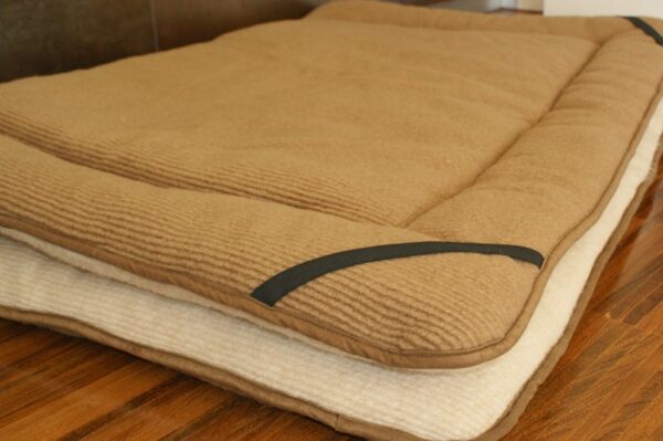 Materac z wełny Camel Ciemny + Camel Jasny Peruggiano 140x200