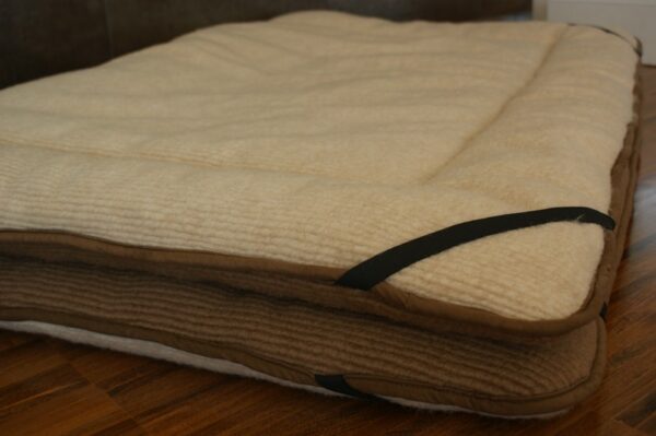 Materac z wełny Camel Ciemny + Camel Jasny Peruggiano 140x200