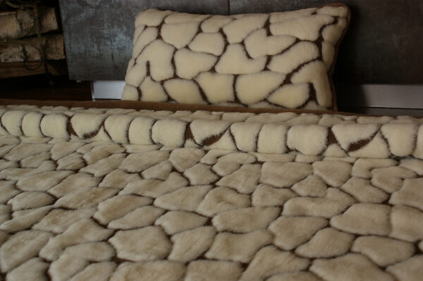 FV_Pościel z wełny Camel Ciemny + Kaszmir Żyrafa 140x200