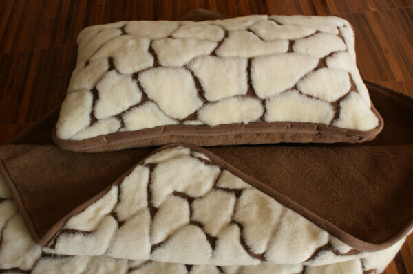 FV_Pościel z wełny Camel Ciemny + Kaszmir Żyrafa 140x200