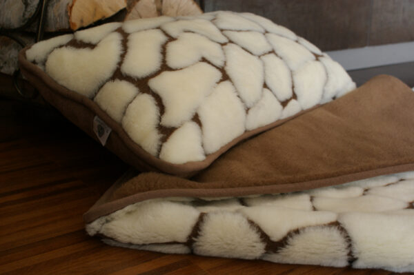 FV_Pościel z wełny Camel Ciemny + Kaszmir Żyrafa 140x200