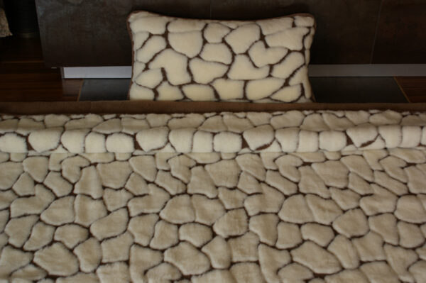 FV_Pościel z wełny Camel Ciemny + Kaszmir Żyrafa 140x200