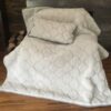 Pościel z wełny Alpaki Silver Caro + Alpaka Gładka 140x200 + Podkład wełniany