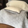 21 Pościel z wełny Alpaki Silver Caro Kaszmir Gładki 140x200 + Materac wełniany
