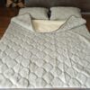 10 Pościel z wełny Alpaki Silver Caro Kaszmir Gładki 240x200 + Podkład wełniany