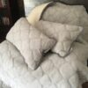 12 Pościel z wełny Alpaki Silver Caro Kaszmir Gładki 240x200 + Podkład wełniany