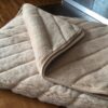 Koc wełniany Camel z wełny wielbłądziej JASNY PASY 200x200