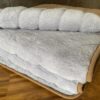 Kołdra z wełny Alpaki Silver Pasy Camel Ciemny Pasy 140x200