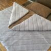 Pościel z wełny Alpaki Silver Pasy Camel Ciemny Pasy 140x200 + Materac wełniany