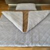 Pościel z wełny Alpaki Silver Pasy Camel Ciemny Pasy 140x200 + Materac wełniany