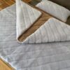 Pościel z wełny Alpaki Silver Pasy Camel Ciemny Pasy 140x200 + Materac wełniany