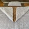 Pościel z wełny Alpaki Silver Pasy Camel Ciemny Pasy 140x200 + Materac wełniany