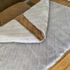 Pościel z wełny Alpaki Silver Pasy Camel Ciemny Pasy 140x200 + Materac wełniany