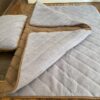 Pościel z wełny Alpaki Silver Pasy Camel Ciemny Pasy 140x200 + Materac wełniany