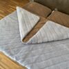 Pościel z wełny Alpaki Silver Pasy Camel Ciemny Pasy 160x200 + Materac wełniany
