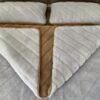 Pościel z wełny Alpaki Silver Pasy Camel Ciemny Pasy 160x200 + Materac wełniany