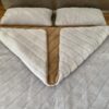 Pościel z wełny Alpaki Silver Pasy Camel Ciemny Pasy 160x200 + Materac wełniany
