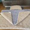 Pościel z wełny Alpaki Alpina Pasy Camel Jasny Pasy 140x200 + Materac wełniany