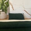Pościel z wełny Merynos Tumbler Mocna Zieleń + Tumbler Biały 140x200