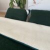 Pościel z wełny Merynos Tumbler Mocna Zieleń + Tumbler Biały 160x200