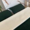 Pościel z wełny Merynos Tumbler Mocna Zieleń + Tumbler Biały 160x200