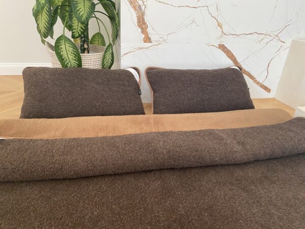 Posciel_Merynos_Dziki_Braz_Camel_Ciemny_160x200_14 Pościel z wełny Merynos Syberia Dziki Brąz + Camel Ciemny 180x200 + Podkład wełniany