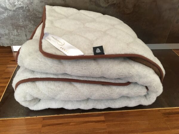 Kołdra z wełny Alpaki Jasnej Caro + Camel Ciemny 240x200
