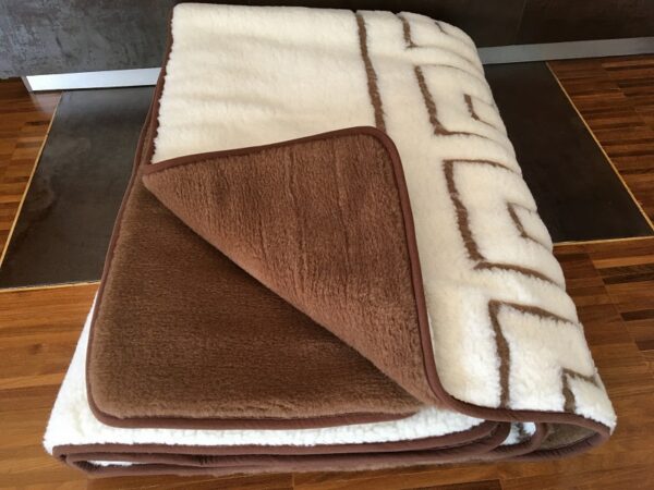 Kołdra z wełny Camel Ciemny + Merynos Tumbler Greka 200x200