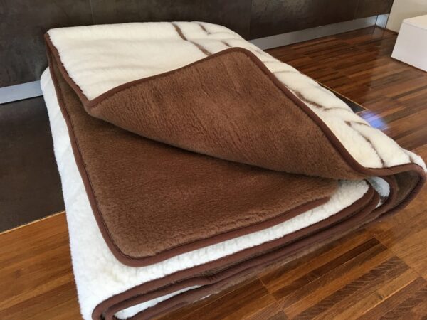 Kołdra z wełny Camel Ciemny + Merynos Tumbler Greka 200x200