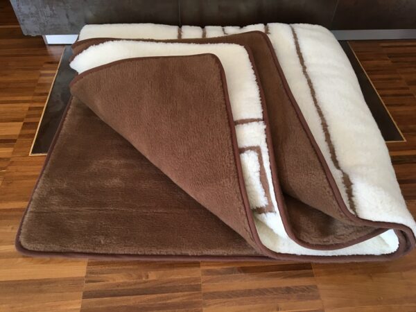 Kołdra z wełny Camel Ciemny + Merynos Tumbler Greka 200x200