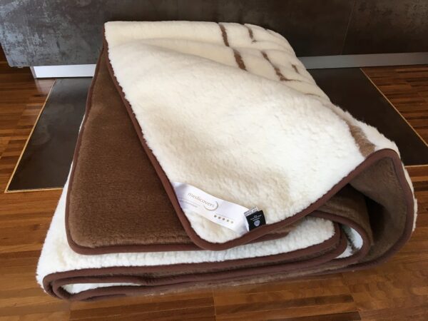 Kołdra z wełny Camel Ciemny + Merynos Tumbler Greka 200x200