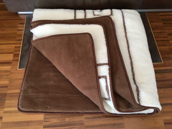 Kołdra z wełny Camel Ciemny + Merynos Tumbler Greka 200x200