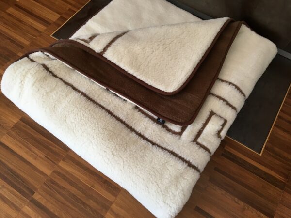 Kołdra z wełny Camel Ciemny + Merynos Tumbler Greka 200x200