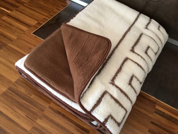 Kołdra z wełny Camel Ciemny + Merynos Tumbler Greka 200x200