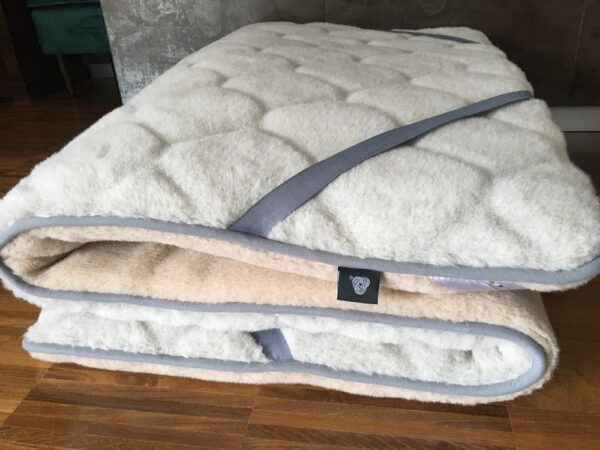 Materac z wełny Alpaki Silver Caro + Camel Jasny 100x200