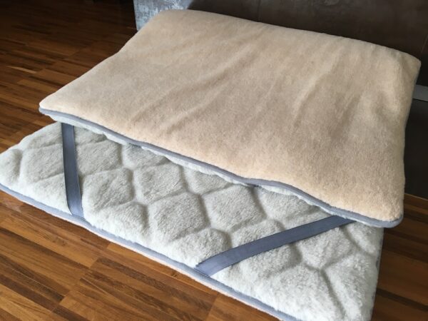 Materac z wełny Alpaki Silver Caro + Camel Jasny 100x200