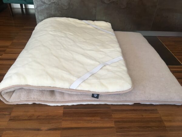 Materac z wełny Kaszmir Caro + Camel Jasny 120x200