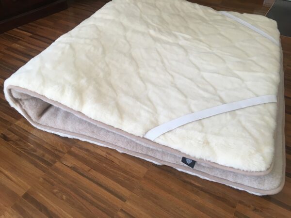 Materac z wełny Kaszmir Caro + Camel Jasny 120x200