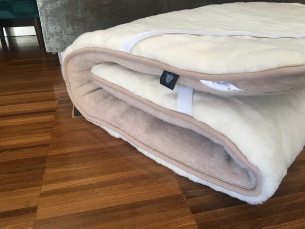 Materac z wełny Kaszmir Caro + Camel Jasny 120x200