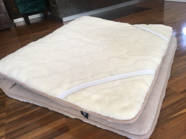 Materac z wełny Kaszmir Caro + Camel Jasny 120x200