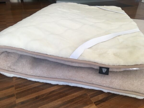 Materac z wełny Kaszmir Caro + Camel Jasny 120x200